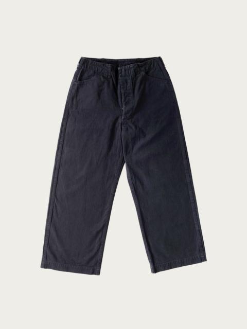 orSlow USMC Herringbone Wide Fit Utility Trousers - Dark Navy