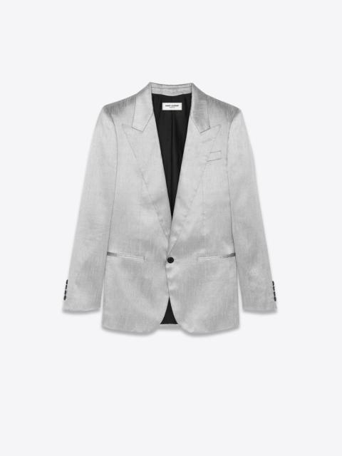 SAINT LAURENT fitted single-breasted jacket in silk shantung
