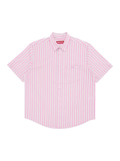 Supreme Loose Fit Multi Stripe Short-Sleeve Shirt 'Pink'