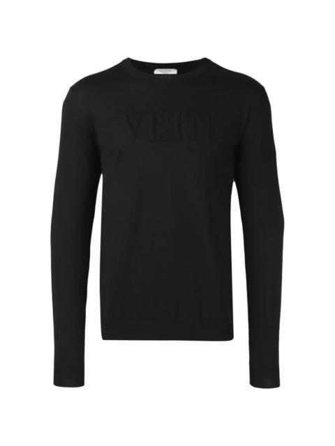 VLTN logo embossed sweatshirt