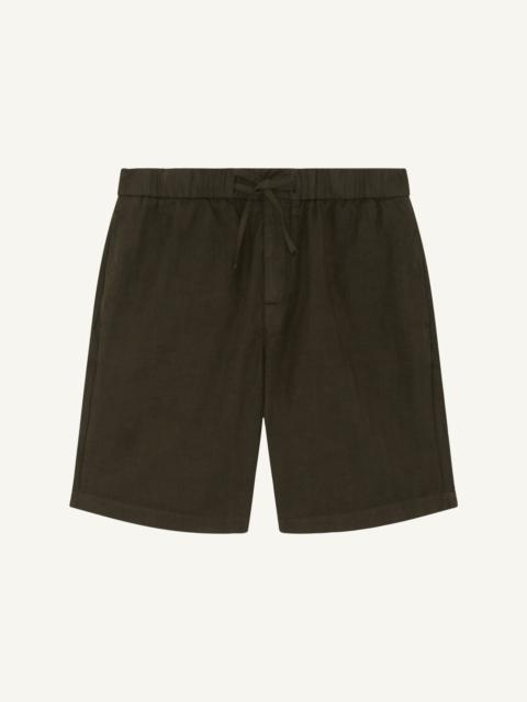 FRESCOBOL CARIOCA FELIPE HERRINGBONE LINEN SHORTS