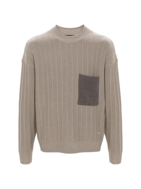 patch-pocket virgin-wool jumper