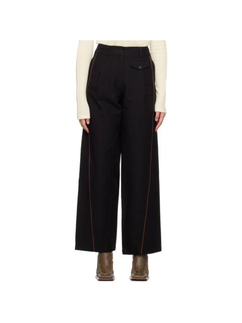 Kijun Black Piping Trousers