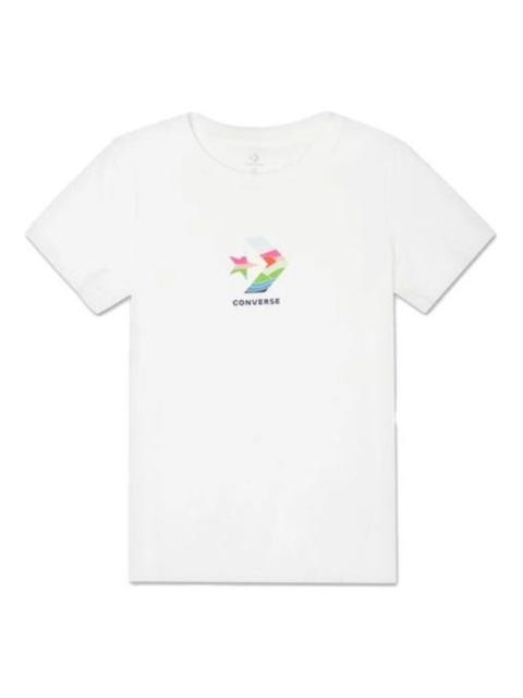 Converse (WMNS) Converse Sun Fill Star Chevron 클래식 티셔츠 'White' 10022179-A01