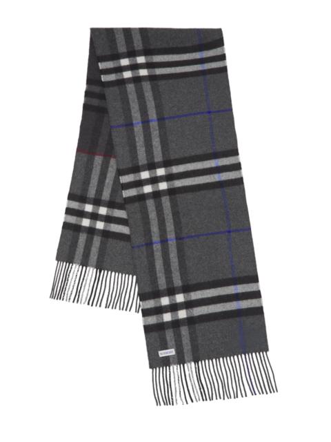 Burberry Men's Check Cashmere Scarf - Marlborough Charcoal