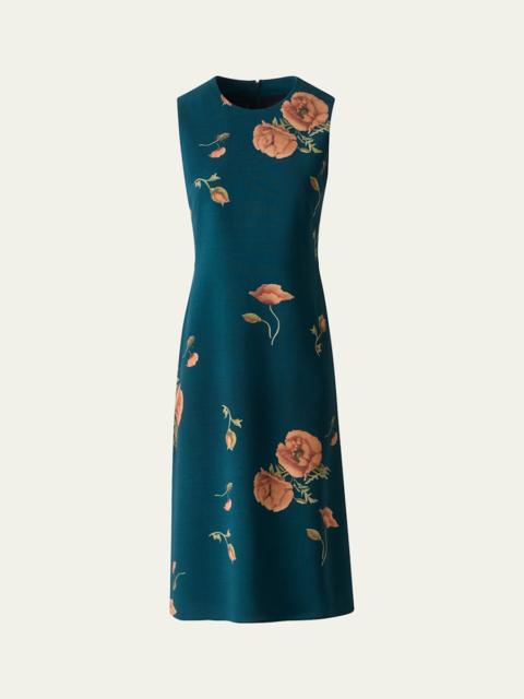 AKRIS Anemone Double Face Cashmere-Blend Dress