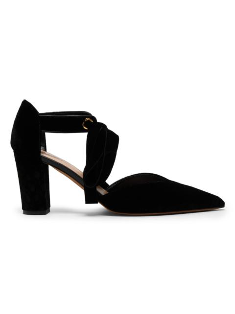 ULLA JOHNSON Women's Corinna 85MM Bow Textured Pumps - Black