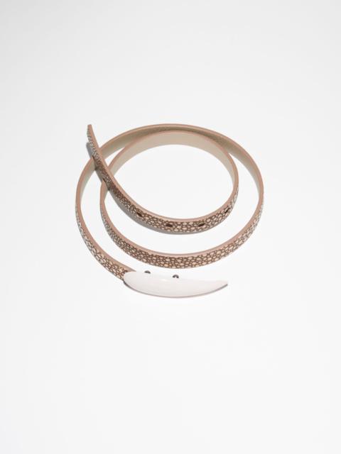 Acne Studios Leather nail bracelet - Beige