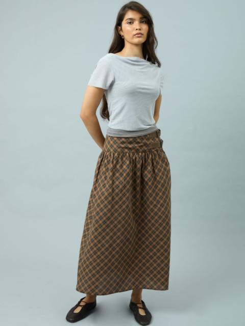 House of Sunny CHECK BUCKLE SKIRT