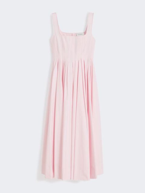Sportmax Long sleeveless pure cotton dress - pink