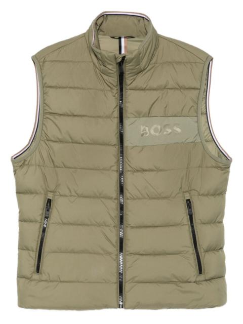BOSS quilted panelled gilet
