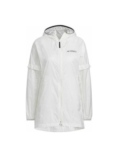 (WMNS) adidas Terrex Windbreaker Jacket 'White' HY4699