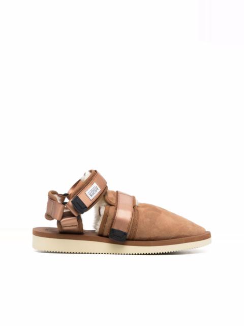 Suicoke shearling-lined closed toe sandals