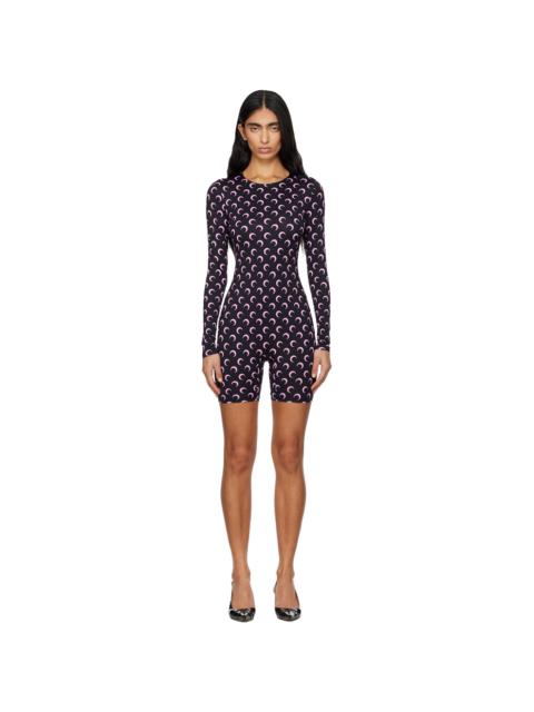 Marine Serre Black Moon Printed Jersey Jumpsuit