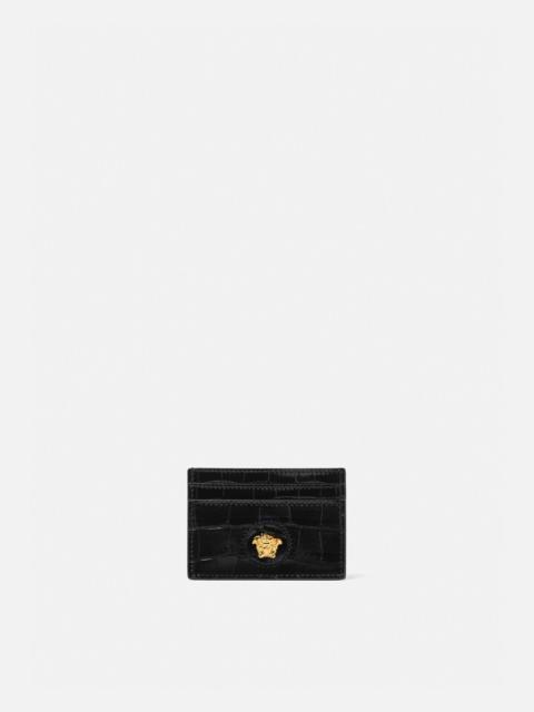 VERSACE Croc-Effect La Medusa Card Holder