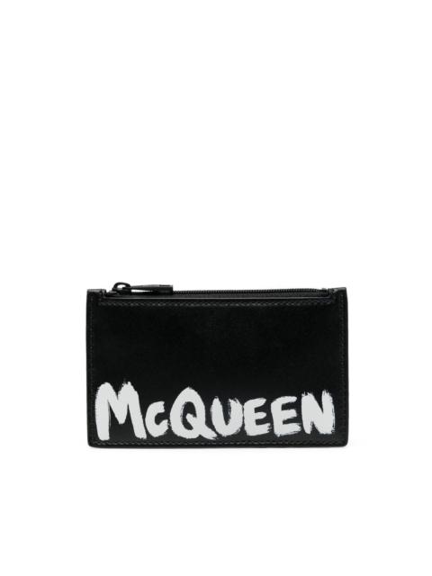 Alexander McQueen logo-print leather wallet