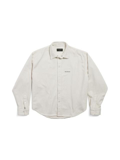 BALENCIAGA Women's Large Fit Shirt in White