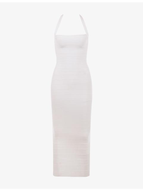 House of CB The Silhouette Halterneck Woven Maxi Dress