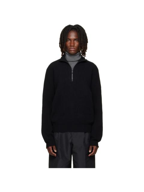 Canada Goose Black Mckinney Knit Quarter Zip Sweater