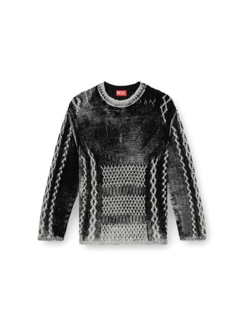 Diesel TREATED CABLE-KNIT JUMPER