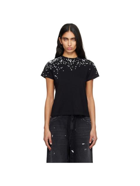 MM6 Maison Margiela Black Cotton Jersey T-shirt