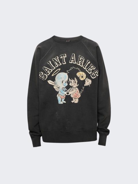 SAINT M×××××× Aries Crewneck Sweatshirt Black
