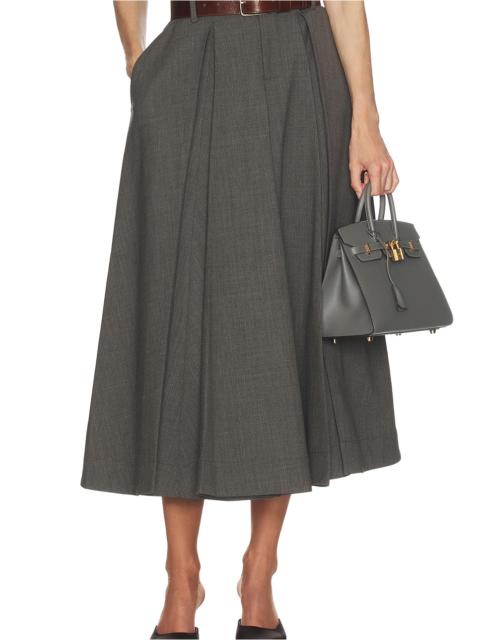 HELSA Wool Blend Pleated Skirt
