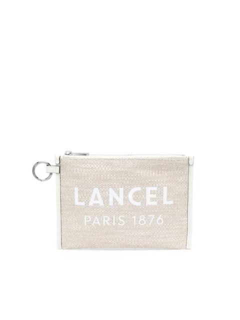 LANCEL logo-print clutch bag