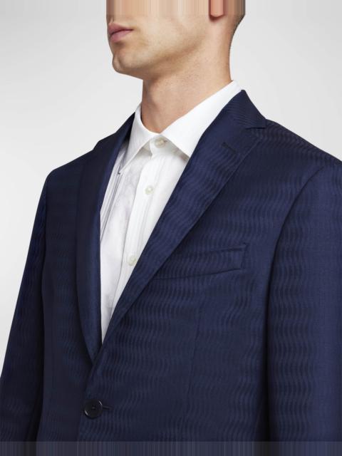 Men's Wavy Jacquard Suit Jacket