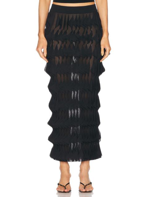 Missoni Sheer Ruffle Skirt