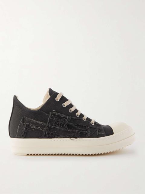 Distressed Gabardine Sneakers