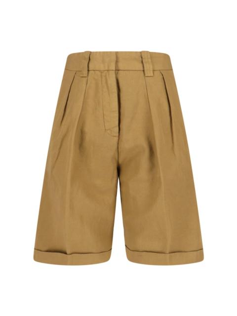 Aspesi COTTON AND LINEN SHORTS