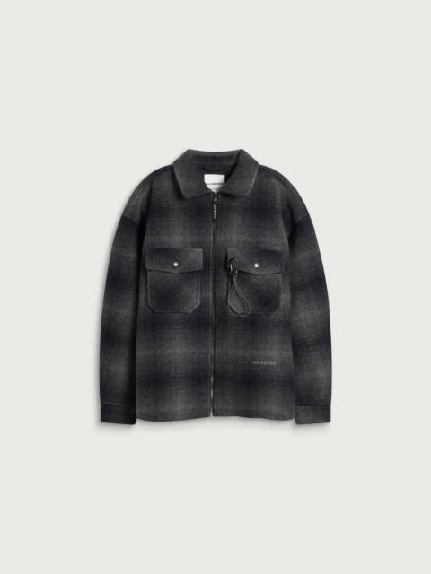 and Wander and Wander Wool Shaggy Check Zip Jacket