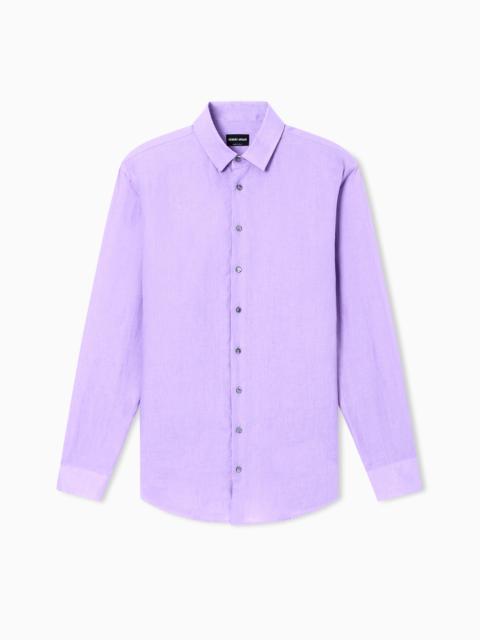 GIORGIO ARMANI REGULAR-FIT SHIRT IN LINEN