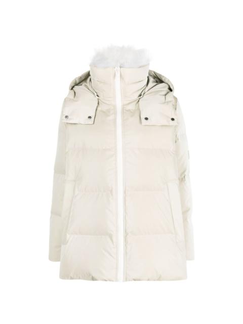 Yves Salomon hooded quilted down jacket