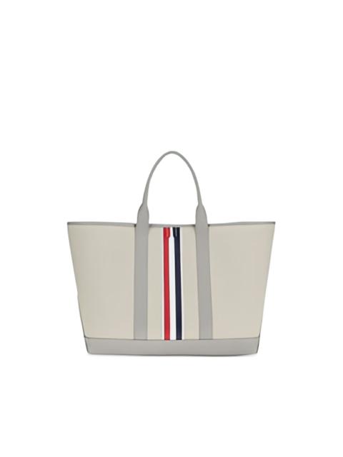 Thom Browne stripe leather handles tote