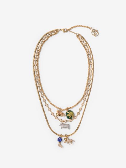 Burberry Charm Triple Layer Necklace​