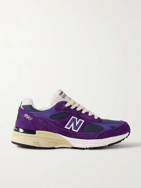 New Balance 993 leather and suede-trimmed mesh sneakers