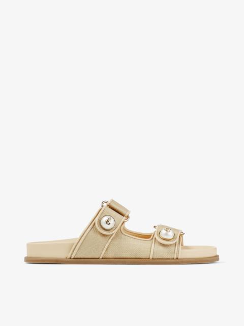 Fayence Sandal
Natural Raffia and Leather Sandals