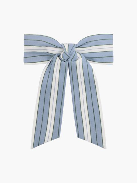 Hill House Home The Belle Bow - Coln Ticking Stripe Dusty Blue