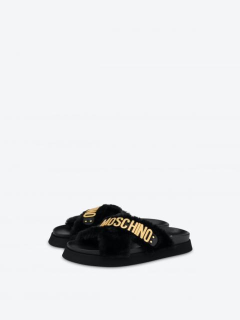 Moschino SOFT FABRIC FLAT SANDALS