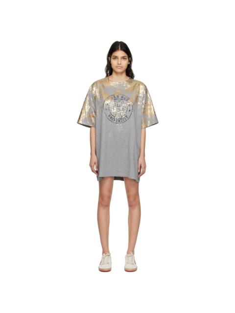 Golden Goose Gray Metallic Minidress