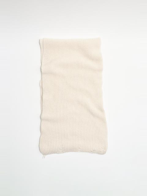 Grand Knitted Scarf Natural Tousled Cotton