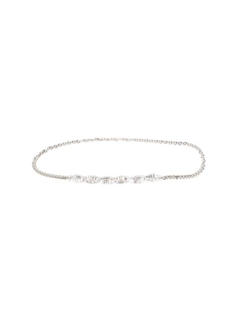 Alessandra Rich crystal braid belt