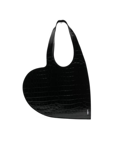 Mini Heart leather tote bag