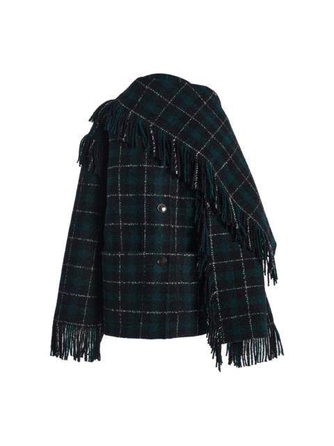 TOTEME Fringed Scarf Wool-Blend Jacket