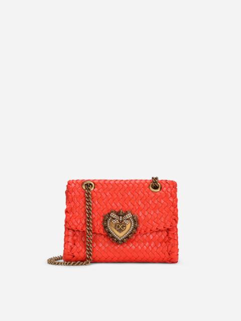 Dolce & Gabbana Small Devotion shoulder bag in woven nappa leather