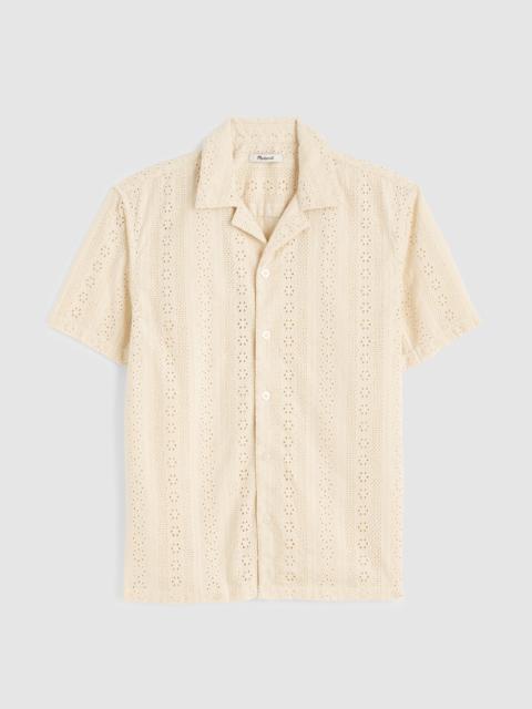 Madewell Camp-Collar Short-Sleeve Shirt in Embroidered Cotton
