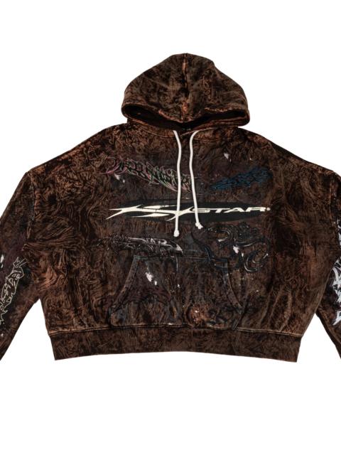 HELLSTAR H Star Graffiti Hoodie "Brown" HSR380