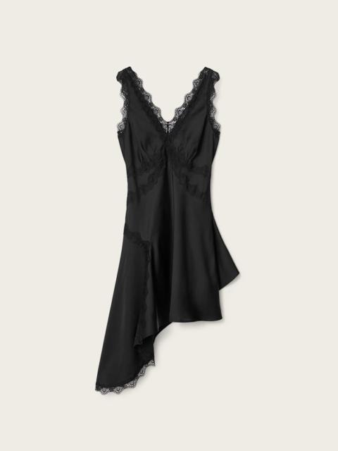 ALLSAINTS ILKA ASYMMETRIC LACE MINI DRESS